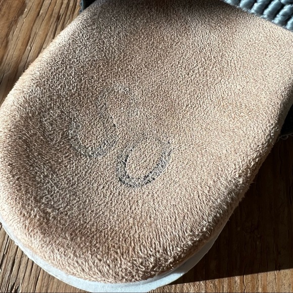 SO Blue and Gold Metallic Stretch Elastic Comfort Sandals Womens Size 7.5 Medium - Picture 13 of 16